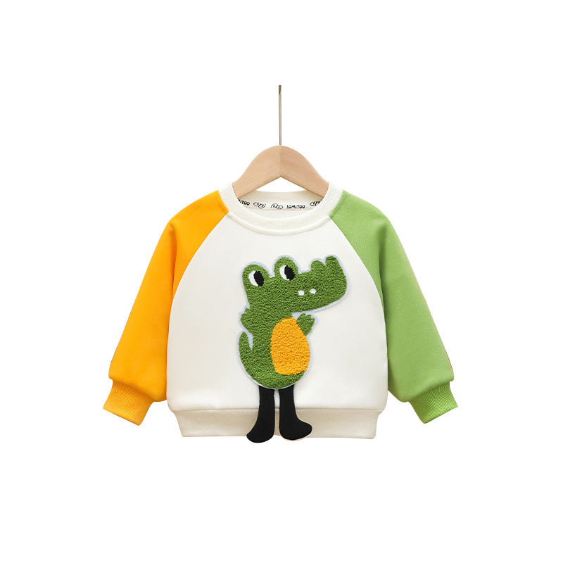 Børnetrøje/sweatshirt med krokodille design (1-8 år)