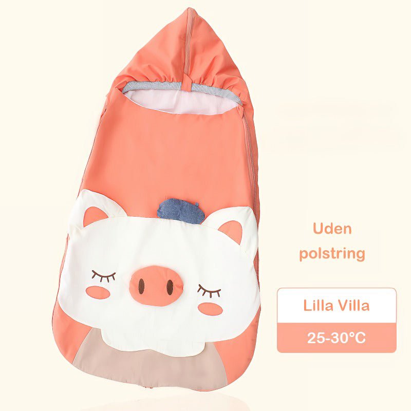 2 - i - 1 babysvøb/baby sovepose/kørepose(Str.:0 - 12mdr.)med aftagelig polstring til 15 - 30°C - orange - Lilla Villa
