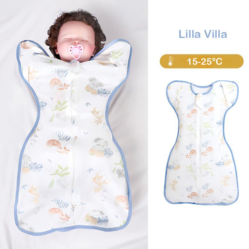 2 i 1 nyfødt babysvøb/baby sovepose str.(0 - 12.5kg.) til 15 - 25°C - ræv - Lilla Villa