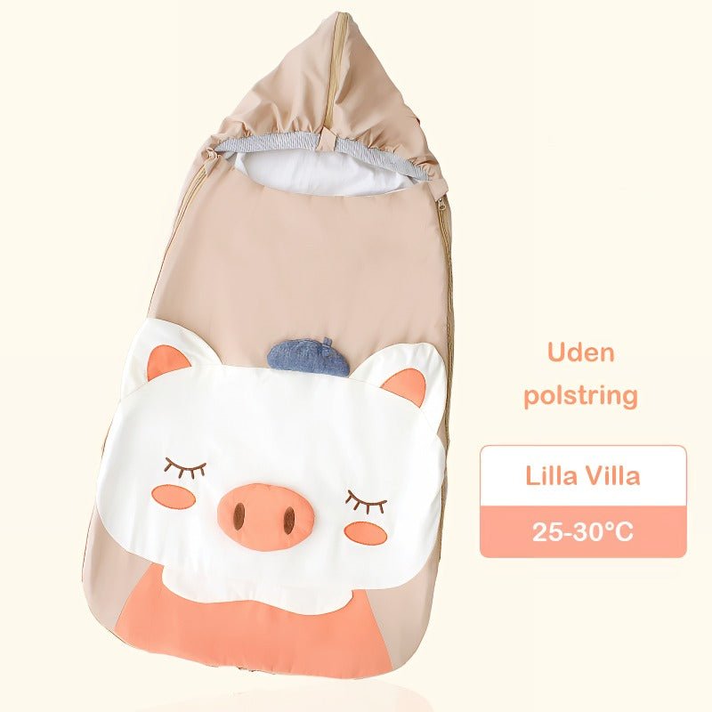 2 - i - 1 vinter babysvøb/baby sovepose/kørepose(Str.:0 - 12mdr.)med aftagelig polstring til 5 - 30°C - beige - Lilla Villa