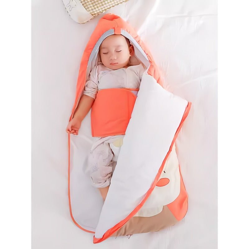 2 - i - 1 vinter babysvøb/baby sovepose/kørepose(Str.:0 - 12mdr.)med aftagelig polstring til 5 - 30°C - orange - Lilla Villa