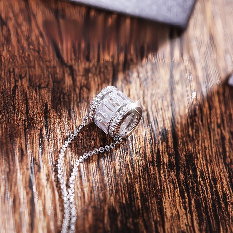 925 sterling sølv cylinder form halskæde - Lilla Villa