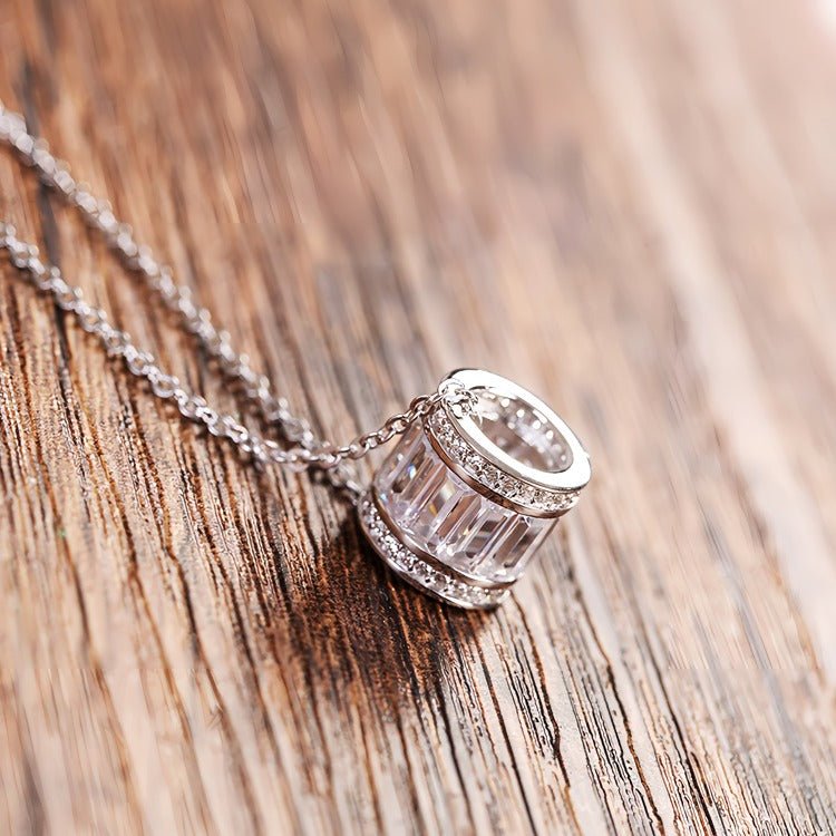 925 sterling sølv cylinder form halskæde - Lilla Villa