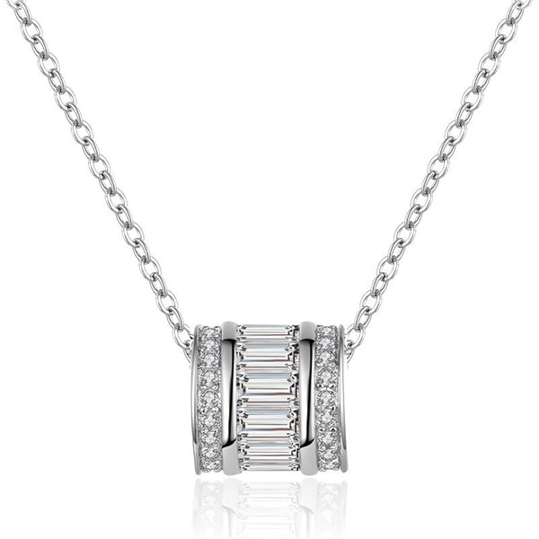 925 sterling sølv cylinder form halskæde - Lilla Villa