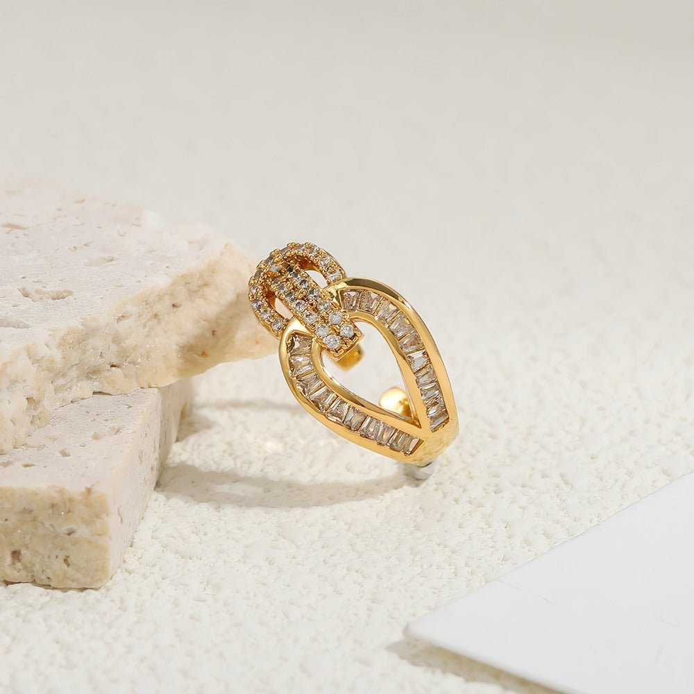 925 Sterling Sølv Ring med 14K Forgyldning Rebdesign Justerbar Ring - Lilla Villa