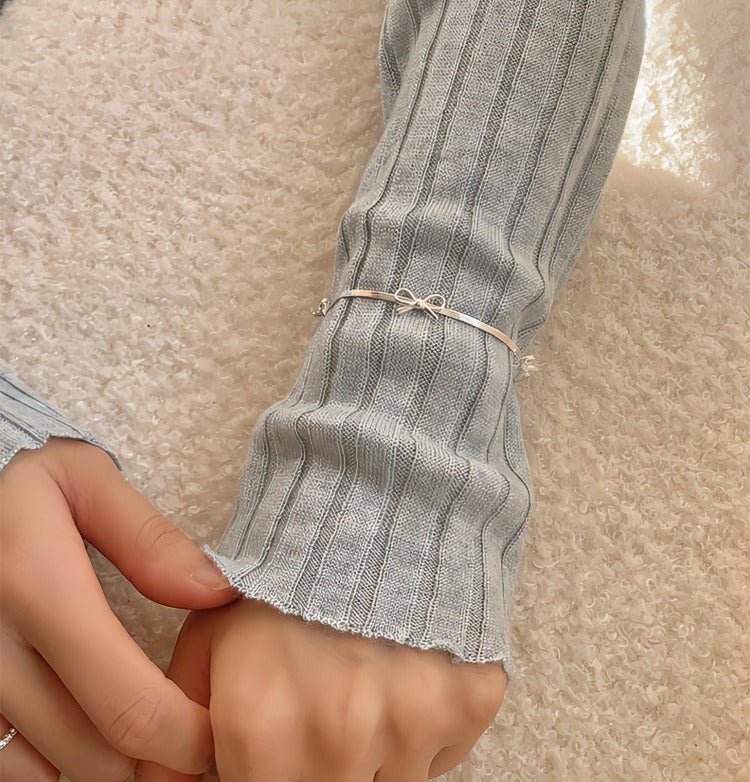 925 Sterling Sølv Sløjfe Armbånd – Elegant & Justerbart Design - Lilla Villa