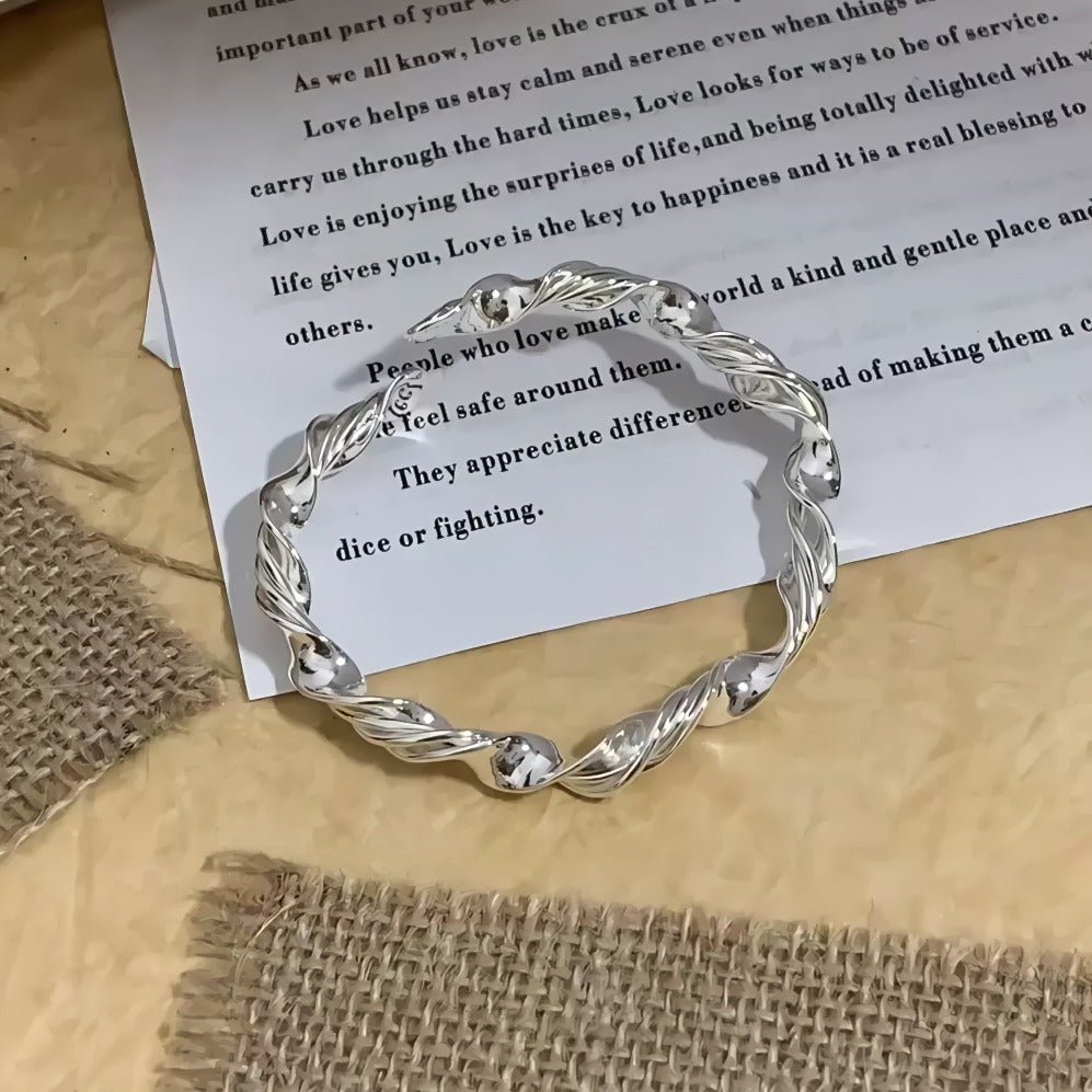 925S Sterlingsølv Armbånd med Elegant Snoet Design – Justerbart og Tidløst - Lilla Villa
