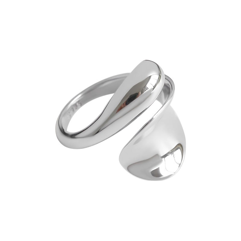 Minimalistisk Åben Ring i S925 Sølv – Unikt og Moderne Design