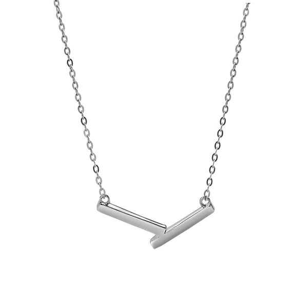 925 Sterling Silber einfache geometrische Halskette Silber