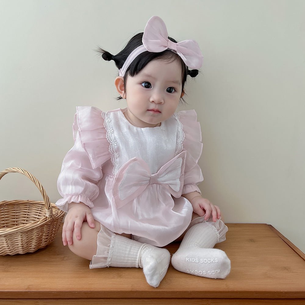 Baby Prinsesse body/Kjole med hårbånd(0 - 18 mdr.) - Lilla Villa