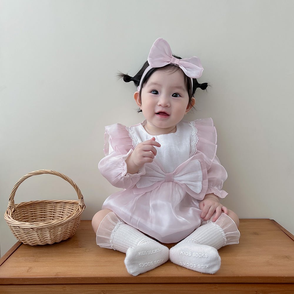 Baby Prinsesse body/Kjole med hårbånd(0 - 18 mdr.) - Lilla Villa