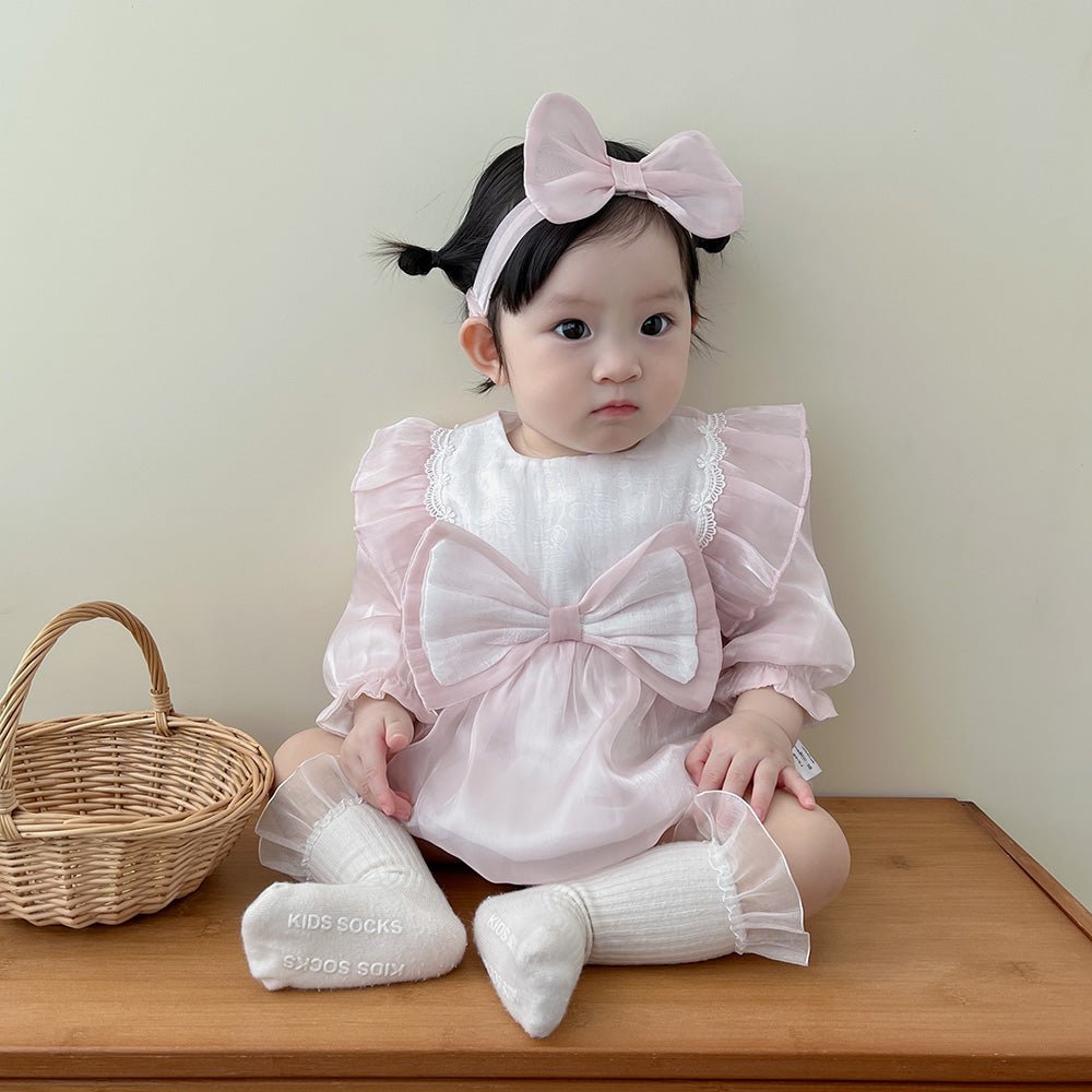 Baby Prinsesse body/Kjole med hårbånd(0 - 18 mdr.) - Lilla Villa