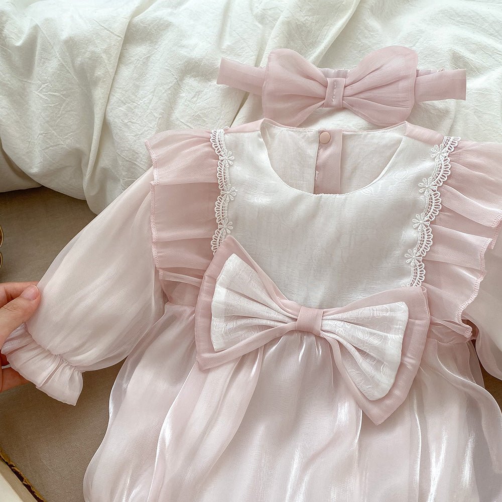 Baby Prinsesse body/Kjole med hårbånd(0 - 18 mdr.) - Lilla Villa