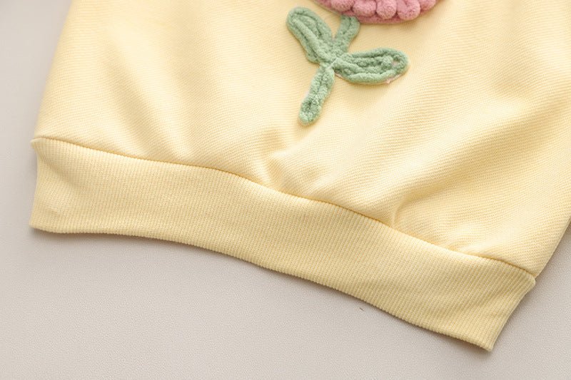 Børnetøjssæt med Blomsterbroderi - Trøje og Jeans (1 - 6 år) - Lilla Villa