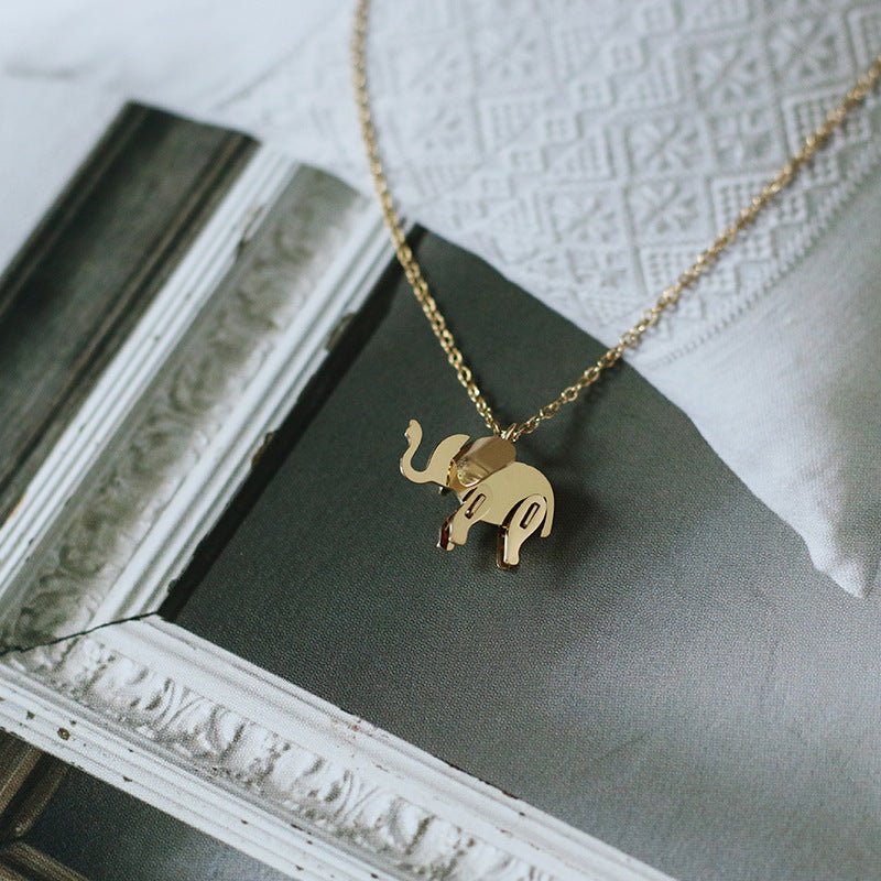 Elefant Halskæde i Titaniumstål – Minimalistisk Design - Lilla Villa