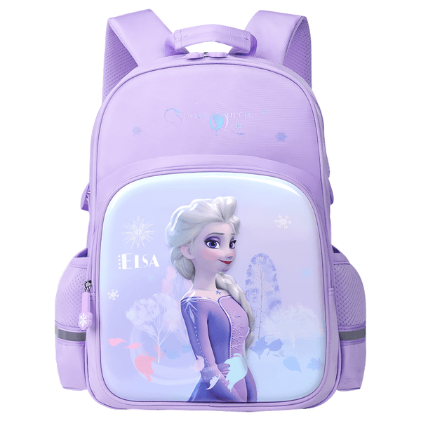 Frozen Elsa lilla 3D skoletaske børnerygsæk til piger(40cm x 28cm x 17cm) - Lilla Villa