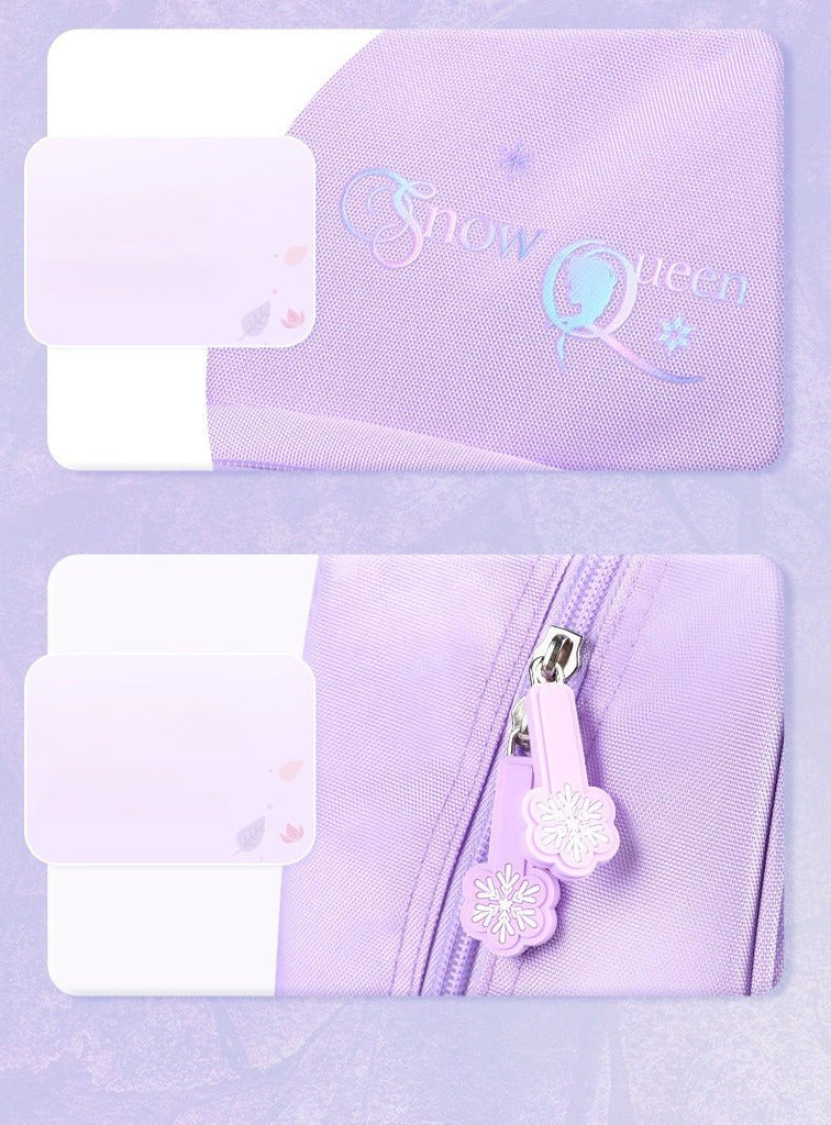 Frozen Elsa lilla 3D skoletaske børnerygsæk til piger(40cm x 28cm x 17cm) - Lilla Villa