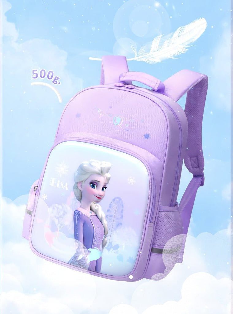 Frozen Elsa lilla 3D skoletaske børnerygsæk til piger(40cm x 28cm x 17cm) - Lilla Villa