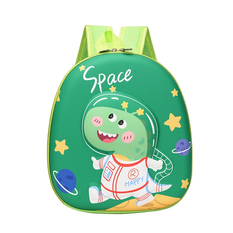 Grøn space dinosaur børnetaske(30 cm x 25 cm x 7 cm) - Lilla Villa