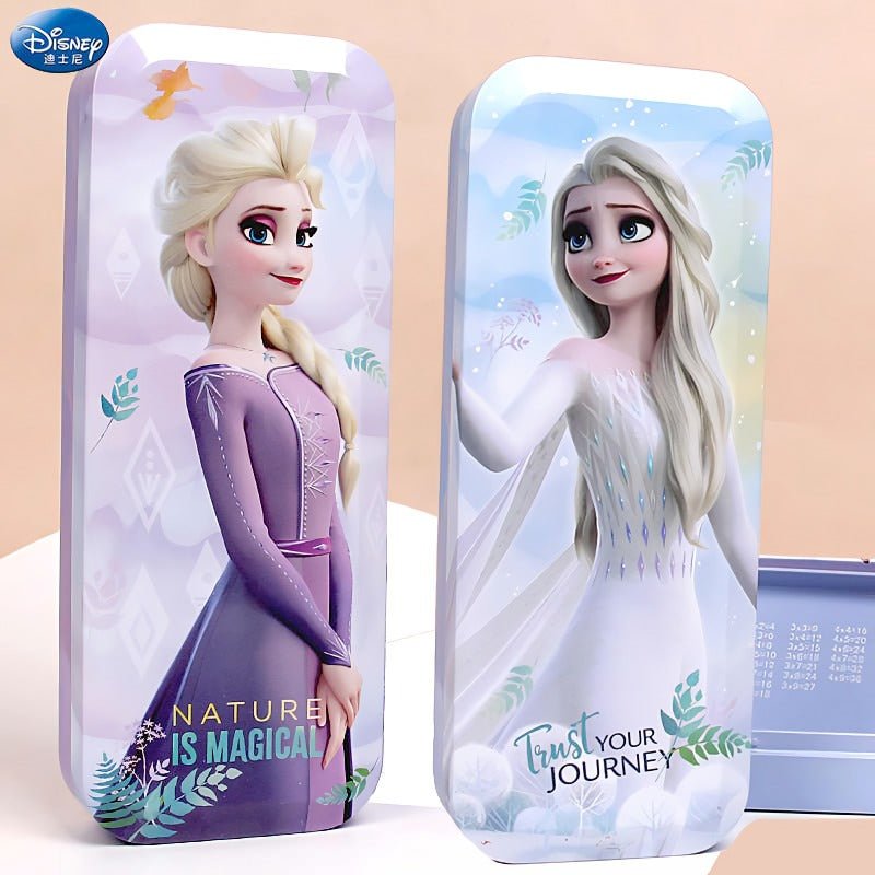 Lys lilla Frozen penalhus med Elsa motiv og matematik - tabel - 2 Lag - Lilla Villa