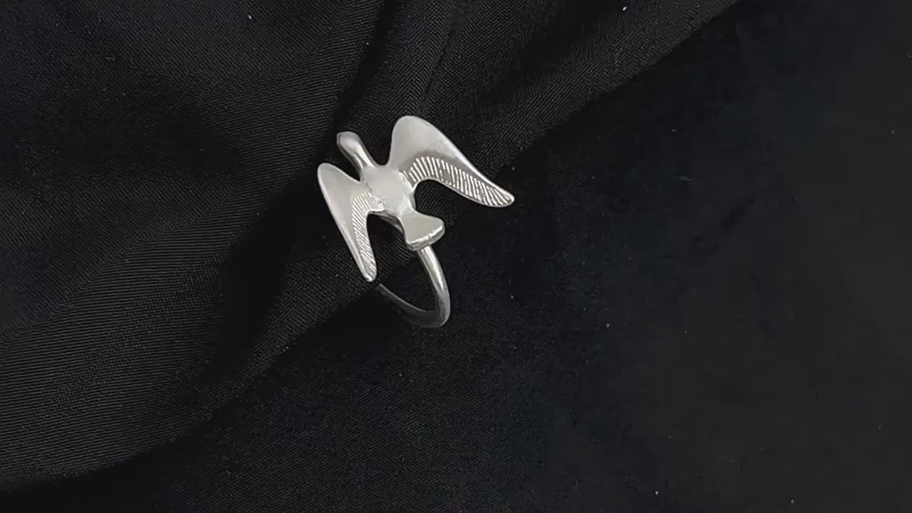 Flyvende Svale Ring – Justerbar & Forgyldt med S925 Sterling Sølv