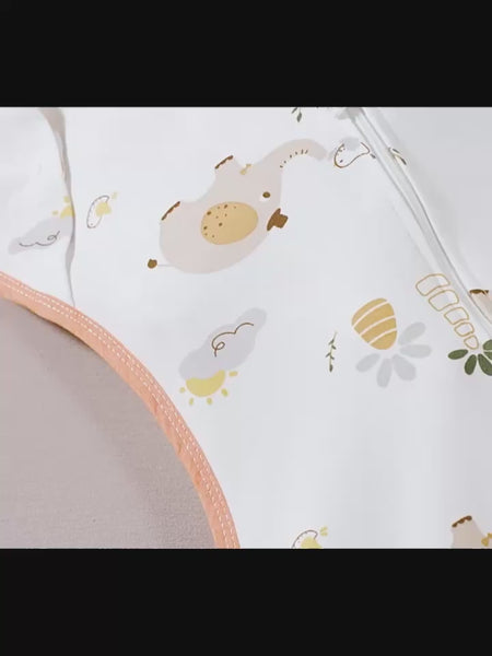 2 i 1 nyfødt babysvøb/baby sovepose str.(0-12.5kg.) til 15-25°C-elefant
