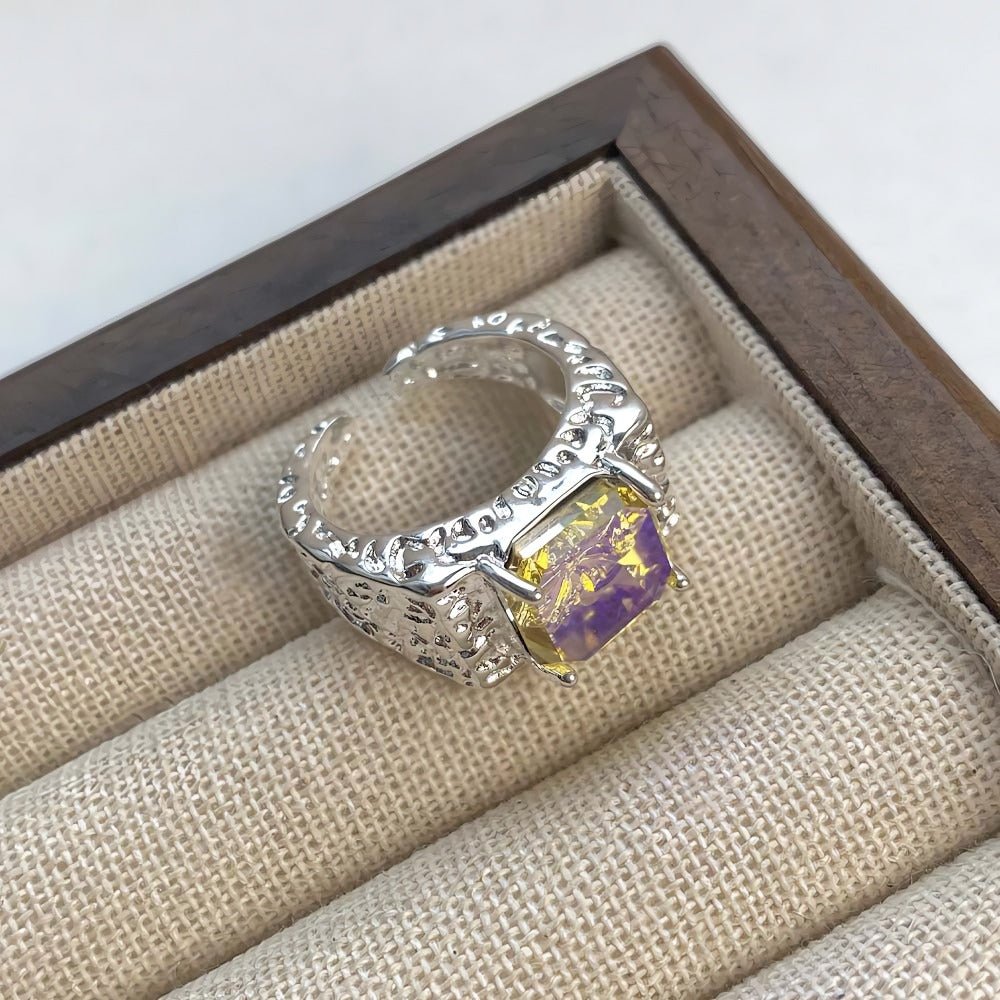 S925 sølv hofstil vintage mode åben ring - Lilla Villa
