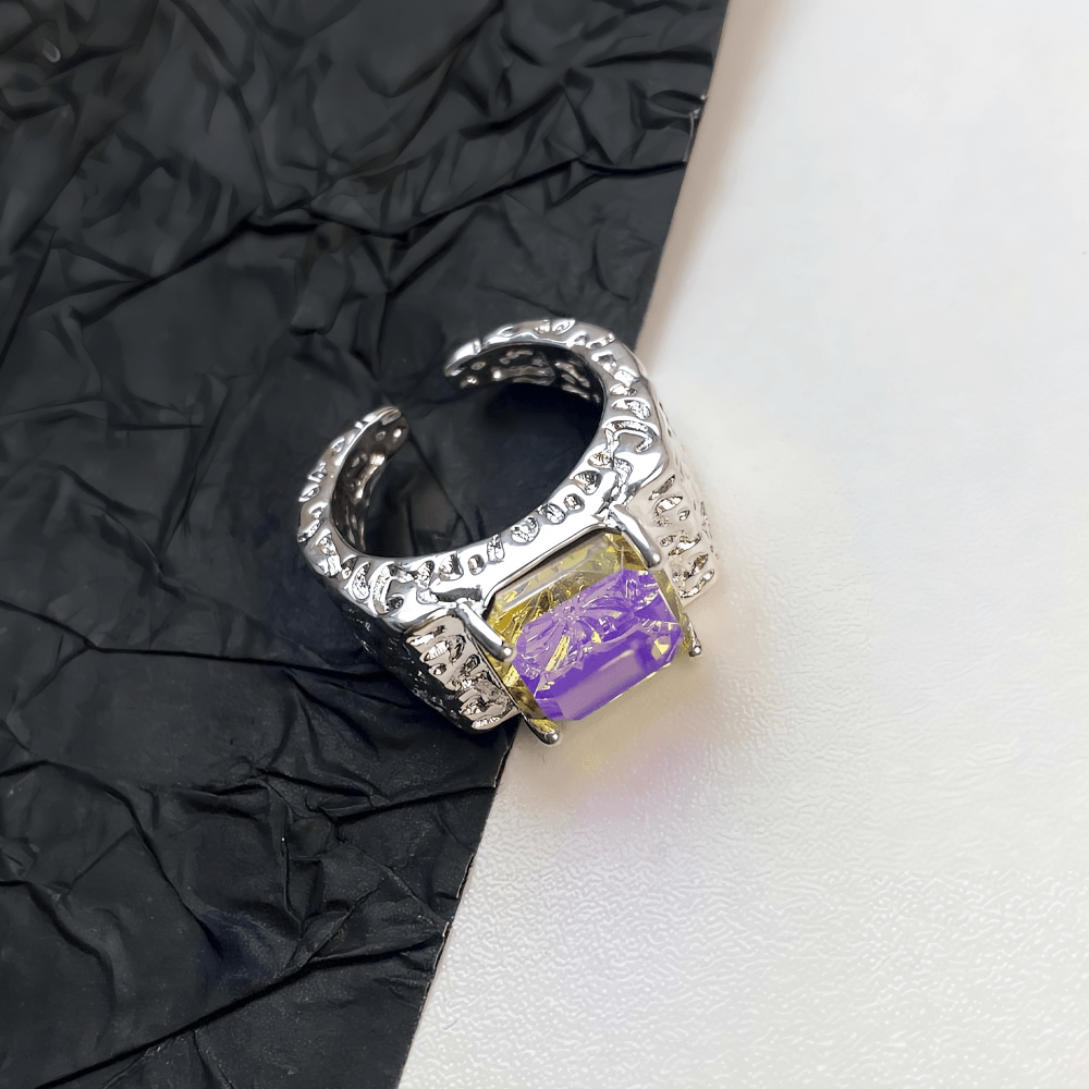 S925 sølv hofstil vintage mode åben ring - Lilla Villa