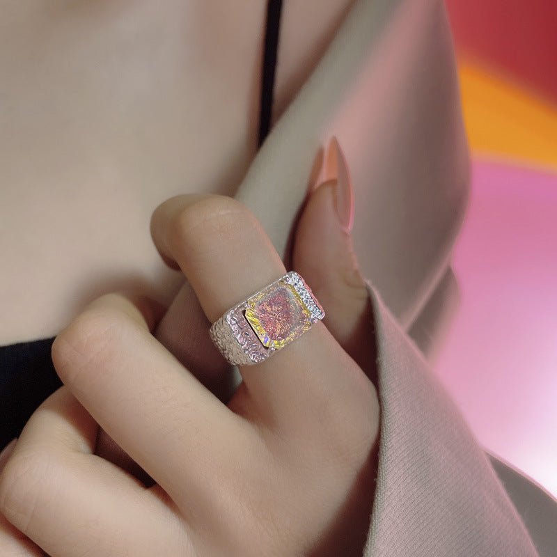 S925 sølv hofstil vintage mode åben ring - Lilla Villa