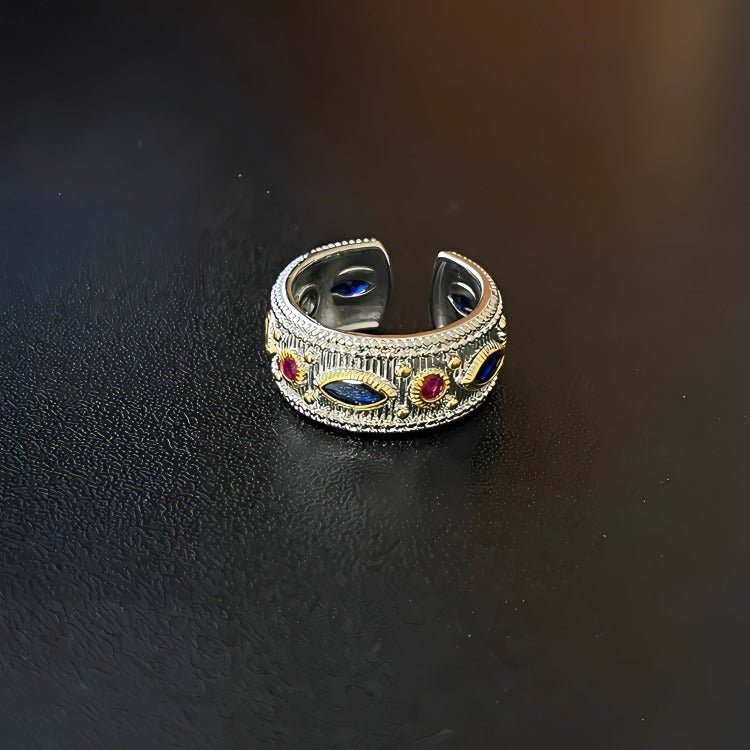 S925 Sterlingsølv justerbar Åben Ring – Vintage Italiensk Design - Lilla Villa