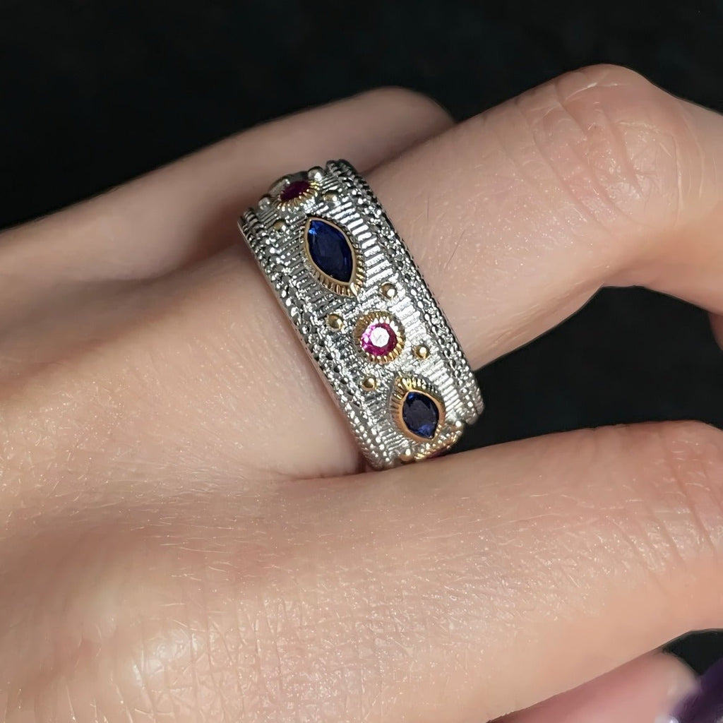 S925 Sterlingsølv justerbar Åben Ring – Vintage Italiensk Design - Lilla Villa