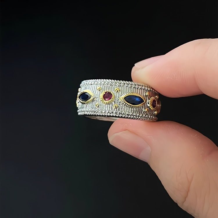 S925 Sterlingsølv justerbar Åben Ring – Vintage Italiensk Design - Lilla Villa