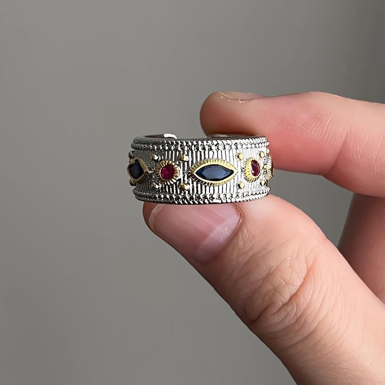 S925 Sterlingsølv justerbar Åben Ring – Vintage Italiensk Design - Lilla Villa