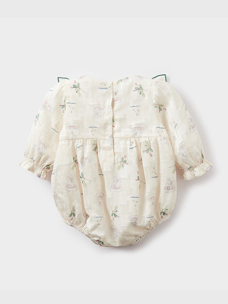 Smuk ivory baby body med langærmet og hat(0 - 18 mdr.) - Lilla Villa