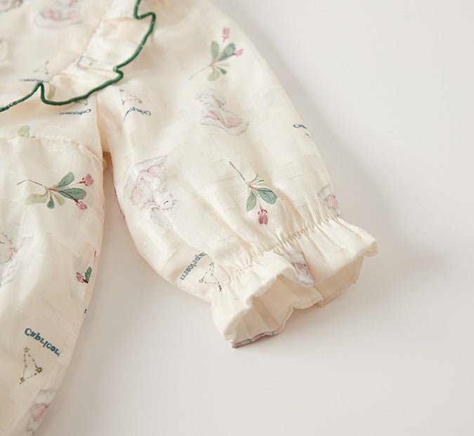 Smuk ivory baby body med langærmet og hat(0 - 18 mdr.) - Lilla Villa
