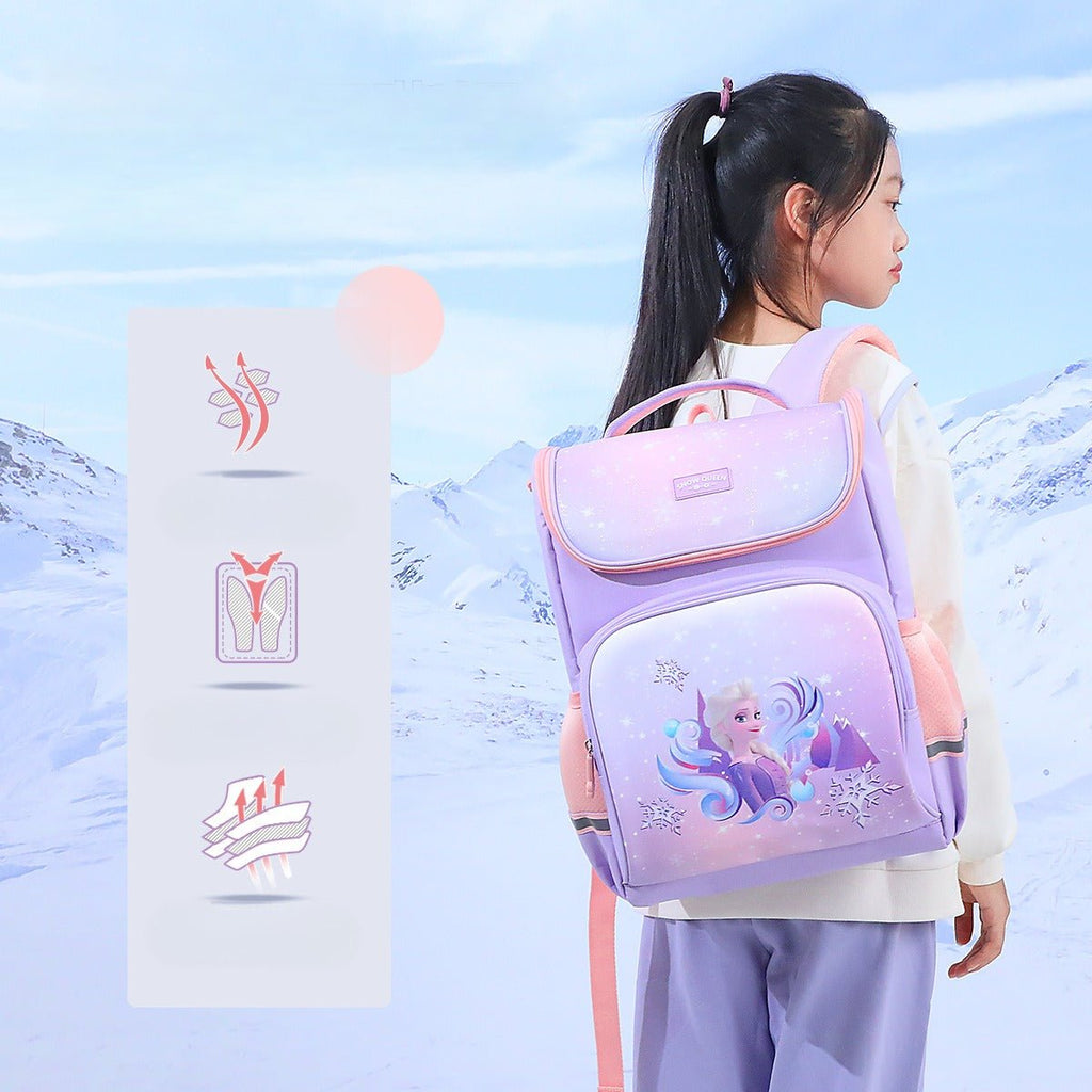 Snow queen frozen Elsa skole rygsæk til piger(41cm x 28cm x 20cm) - Lilla Villa