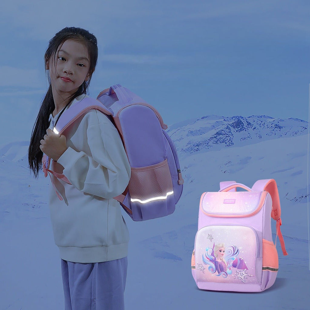 Snow queen frozen Elsa skole rygsæk til piger(41cm x 28cm x 20cm) - Lilla Villa