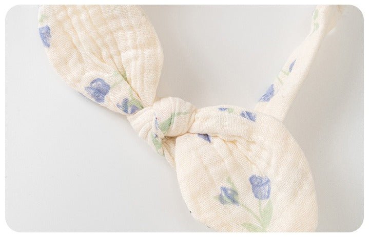 Søde baby body med blomstermønster og hårbånd (0 - 18 mdr.) - Lilla Villa