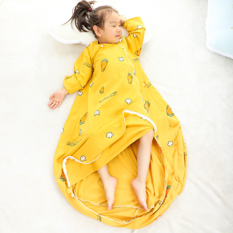 Baby sovepose til sommer med aftagelige ærmer-gulerod