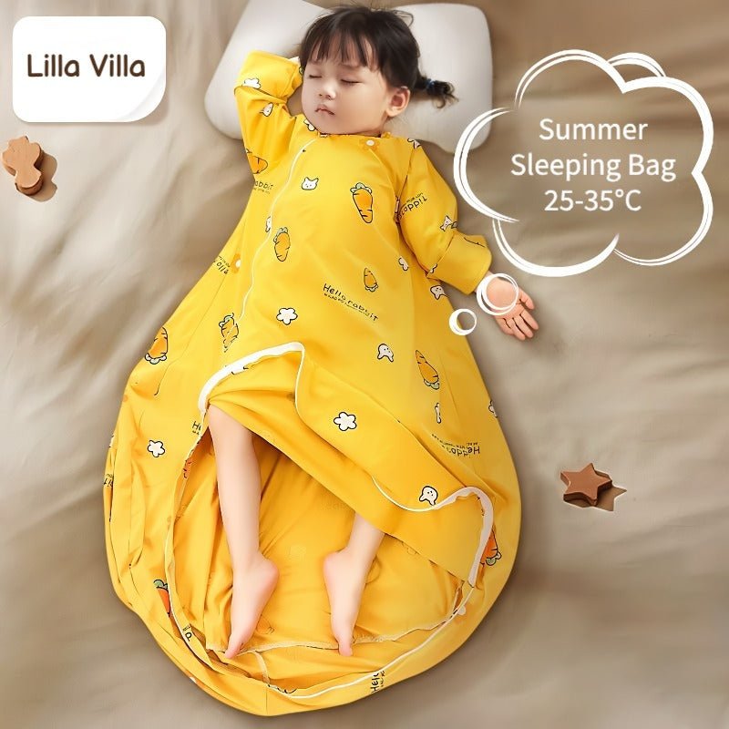 Sovepose til sommer 25 - 35°C til baby/børn(Str.9mdr. - 6år) - gulerod - Lilla Villa