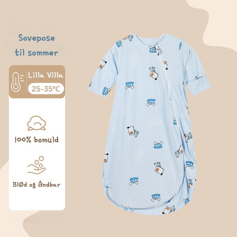 Sovepose til sommer 25 - 35°C til baby/børn(Str.:9mdr. - 6år) - hund - Lilla Villa