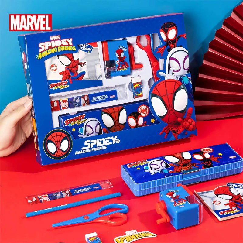 Spider man skrivebordssæt gaveæske til børn - Lilla Villa