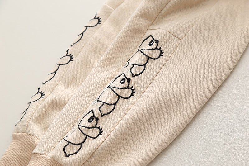 Trendigt pandatøjssæt(sweatshirt og bukser) til drenge og piger(1 - 6 år) - Lilla Villa