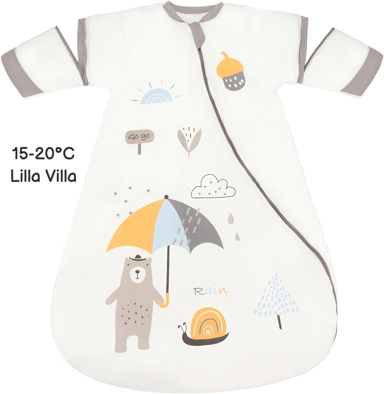 warmer schlafsack mit ärmeln Warmer Schlafsack für 15-20°C für Babys (Größe: 0-18 Monate) mit abneh