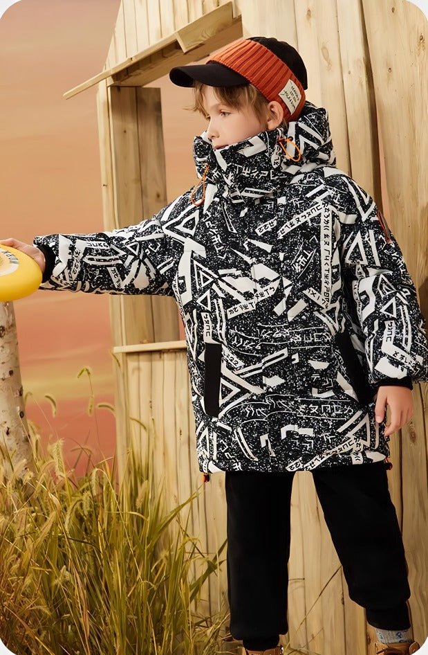 Vinterjakke til børn – 90% hvidt andedun(120 - 170 cm) - Lilla Villa
