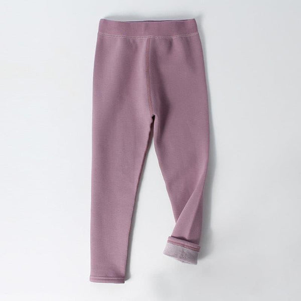 Basic fleece leggings purple for children