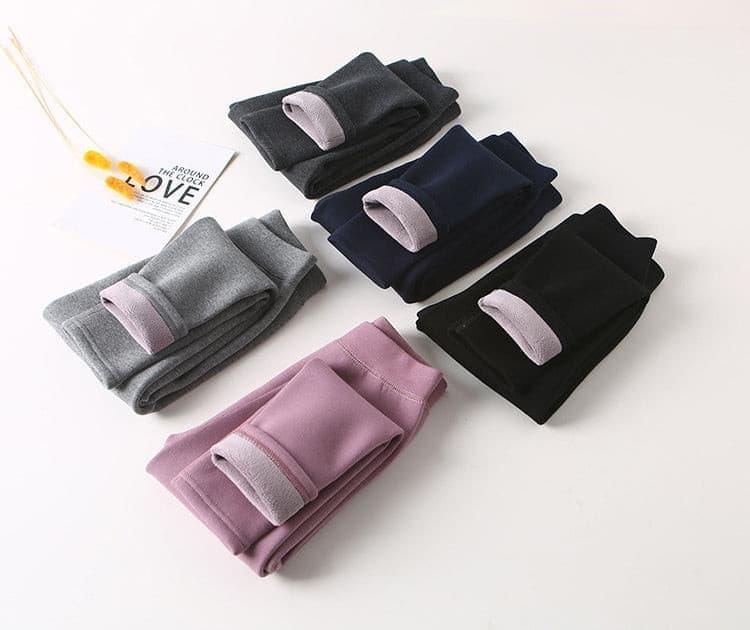 Basic fleece leggings sort til børn - Lilla Villa