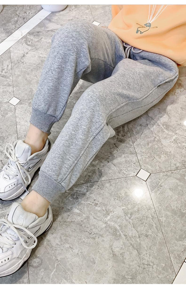 Ekstra varm fleece sweatpants grå til børn - Lilla Villa