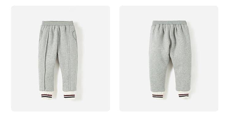 Fleece joggingbukser grå til børn - Lilla Villa