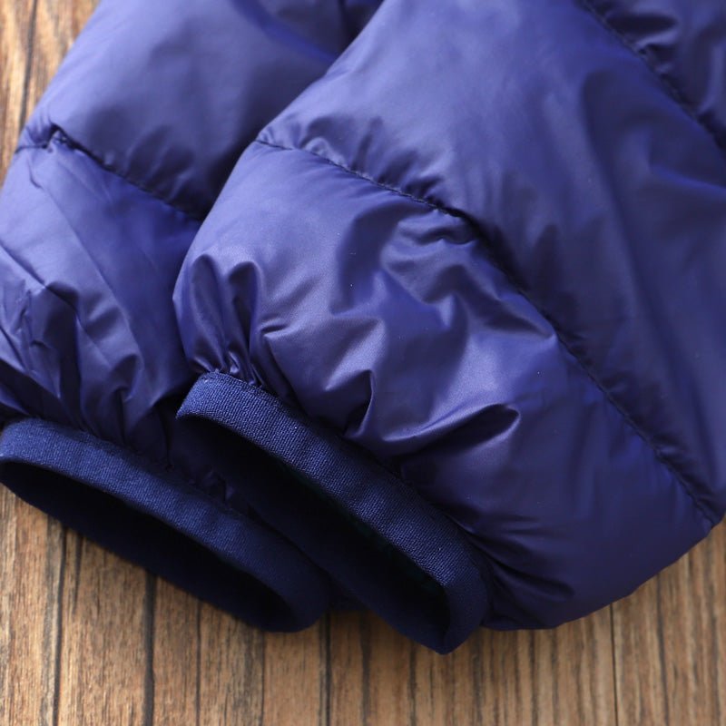 Ultra light down jacket/overgangsjakke(90% hvide andedun) til børn mørkeblå - Lilla Villa